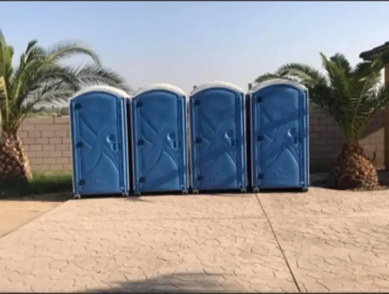 A row of units for an outdoor event