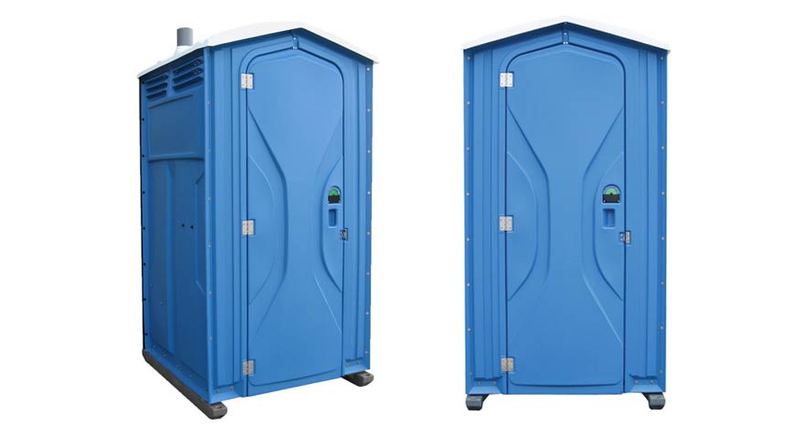 Long-term porta potty units on site in Lancaster, Pennsylvania